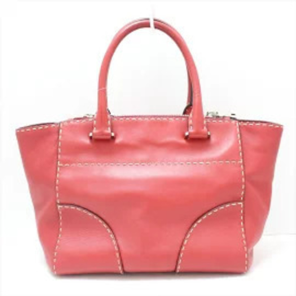 Prada leather red Handbag Red